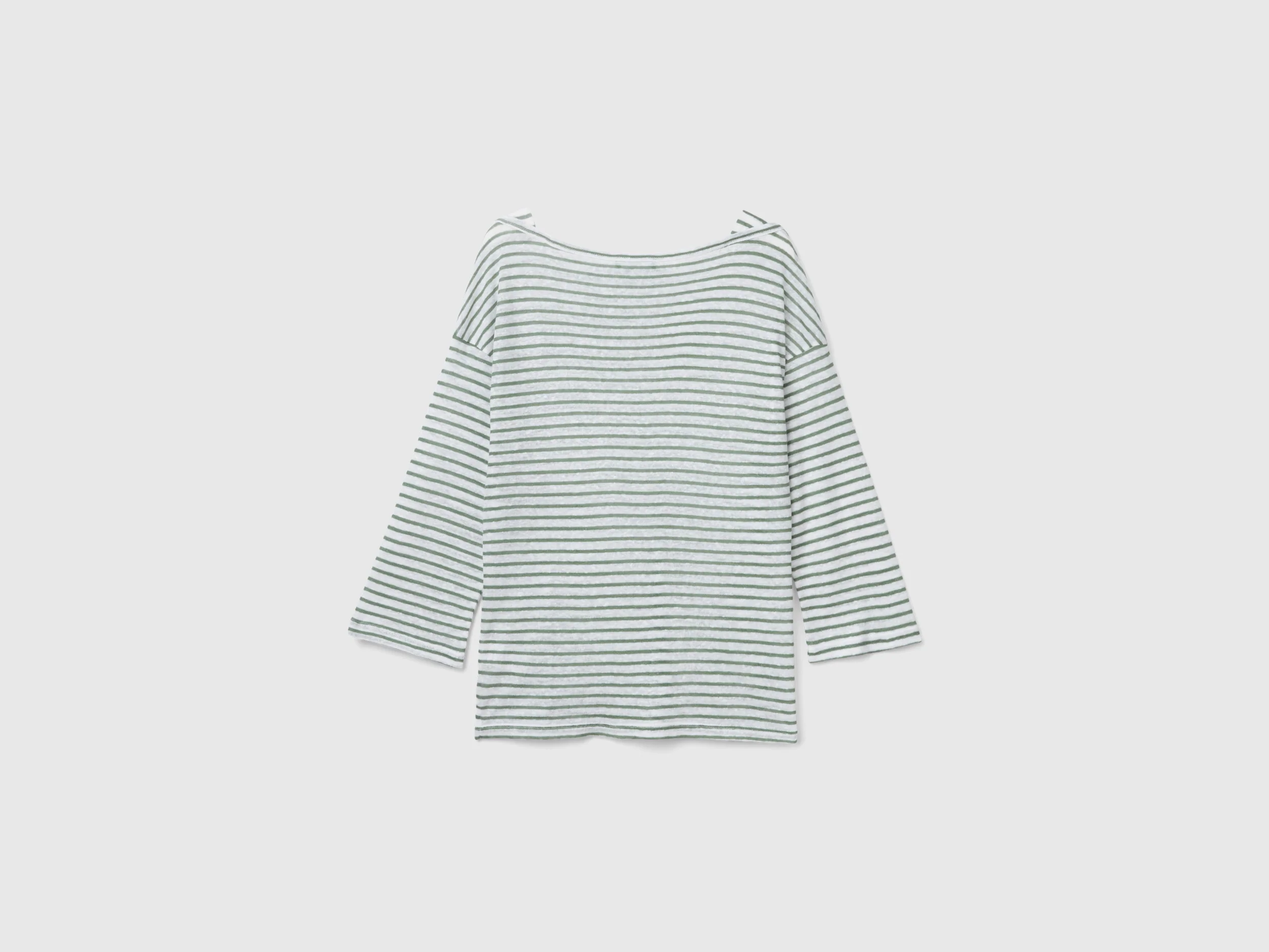 T-shirt a righe con manica a 3/4 - Image 2