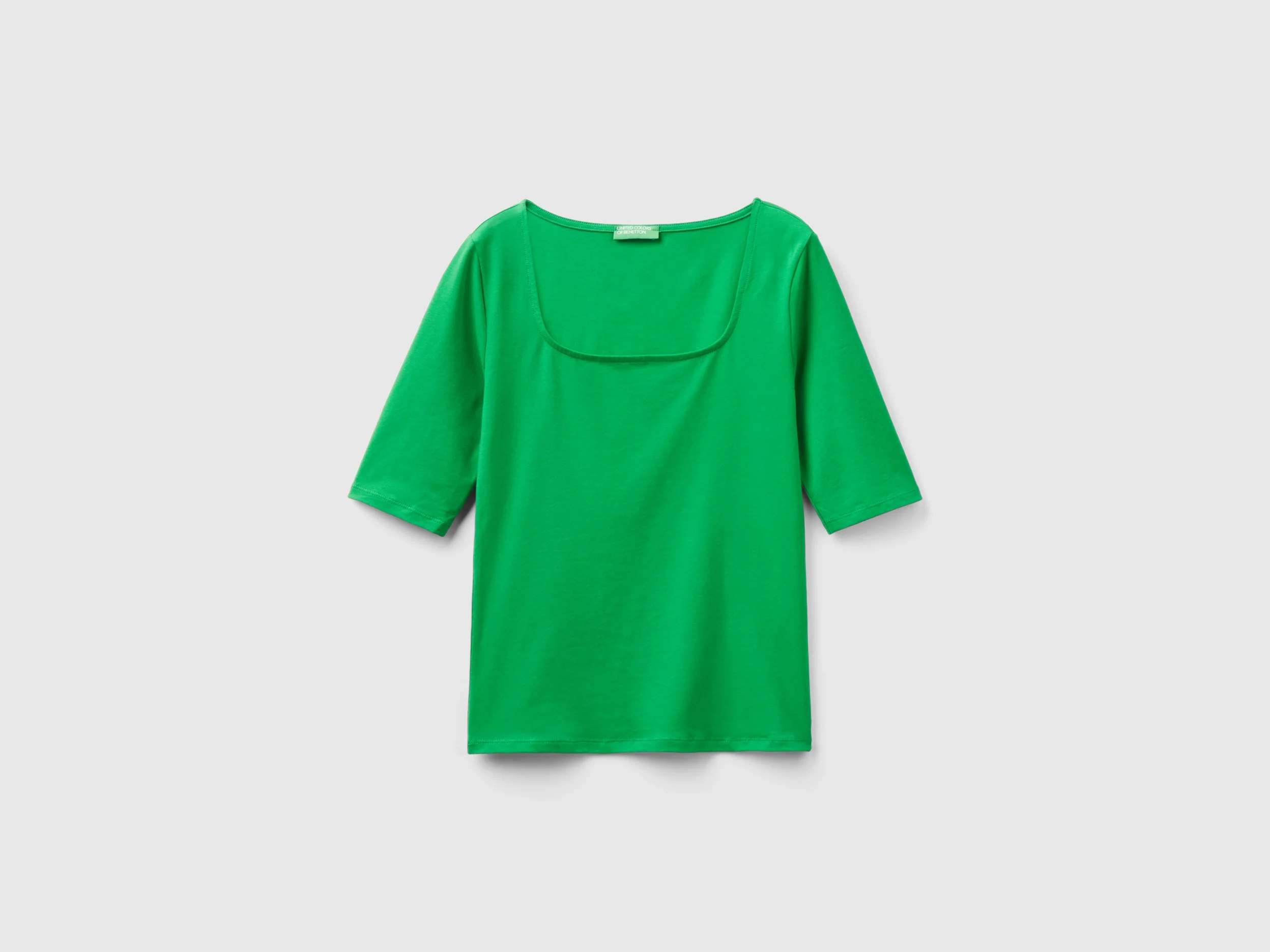 T-shirt aderente in cotone stretch