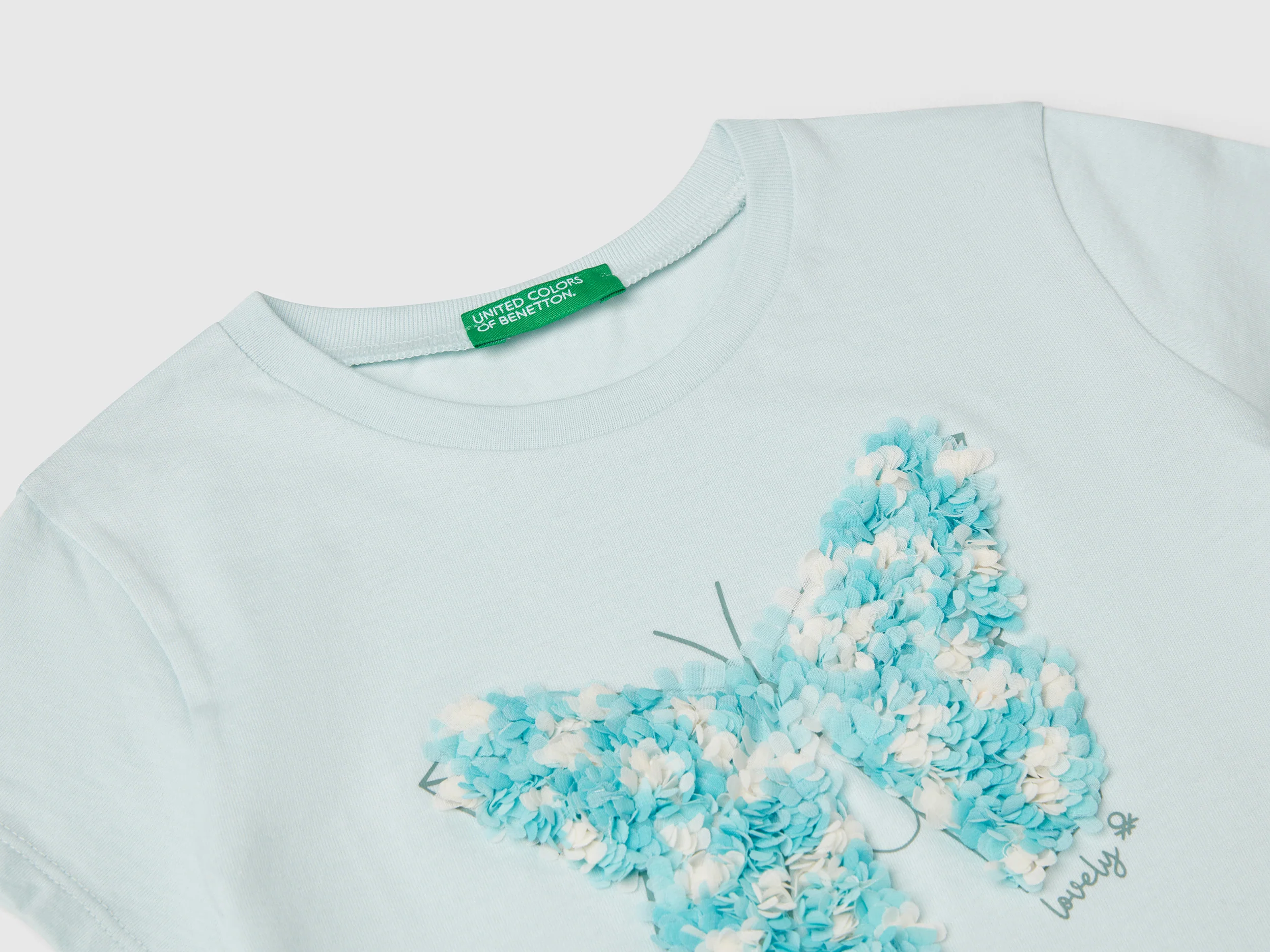 T-shirt con applicazione effetto petali - Image 3