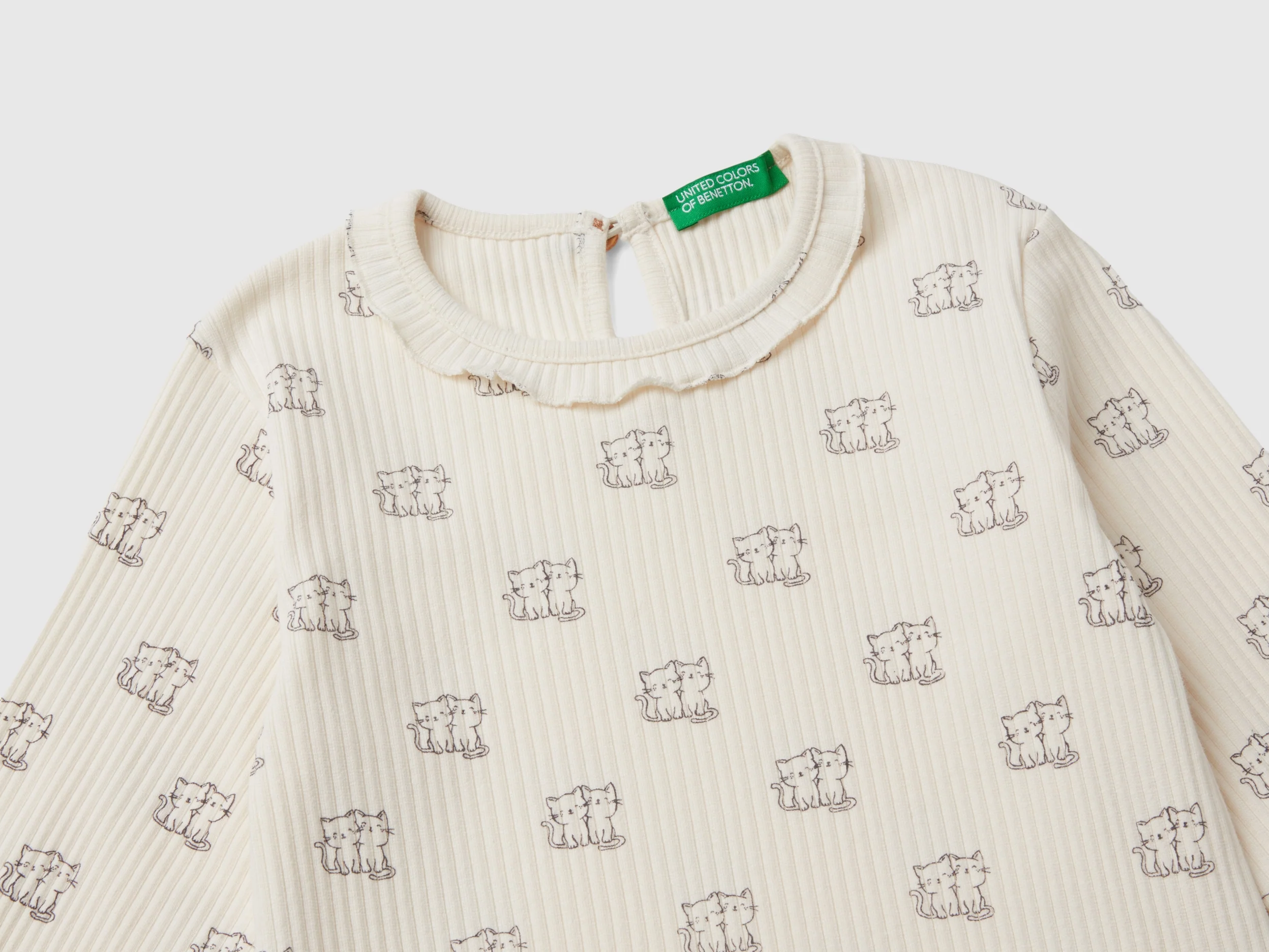 T-shirt con colletto rouches - Image 3