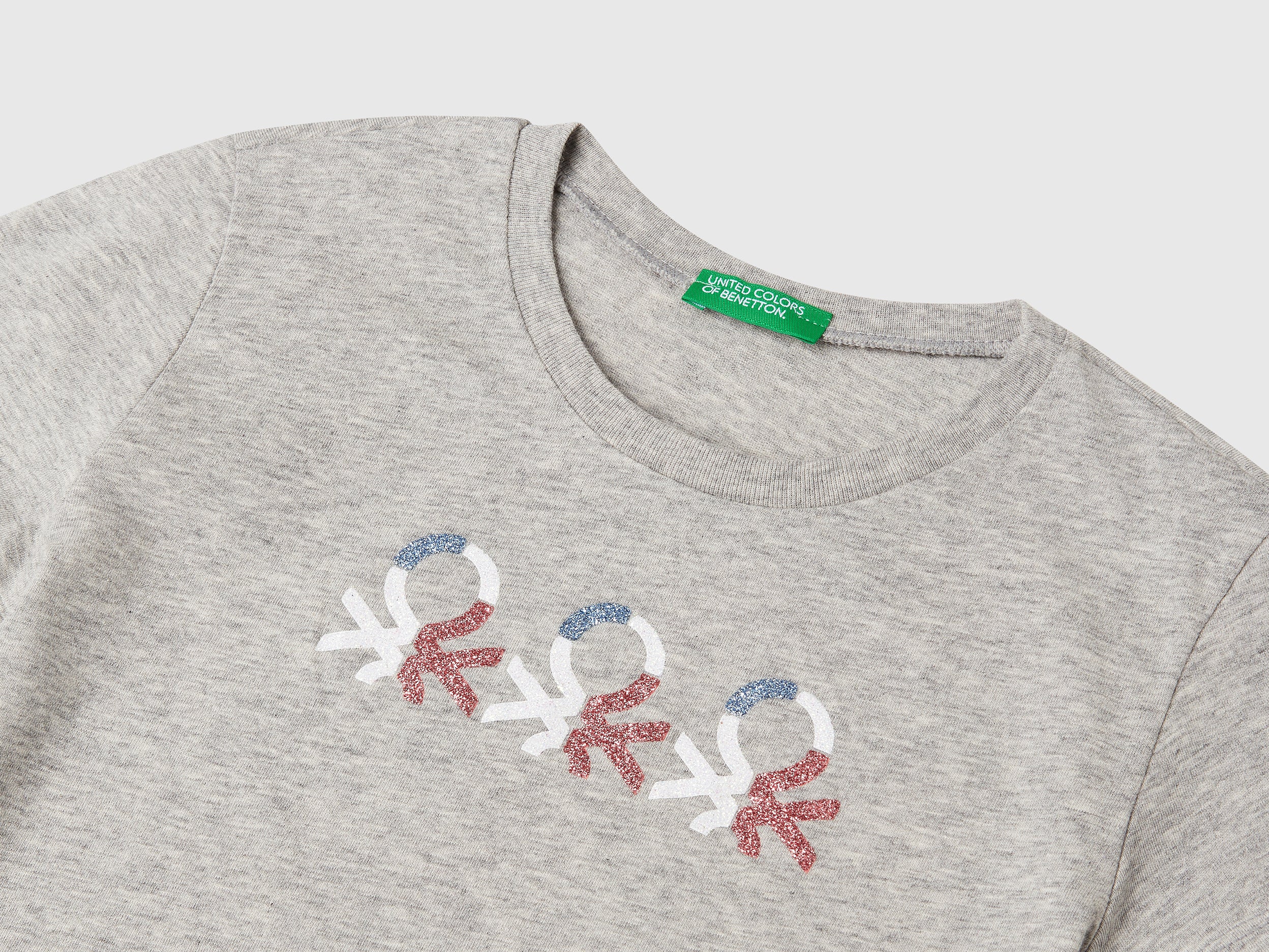 T-shirt con logo glitter in cotone - Image 3