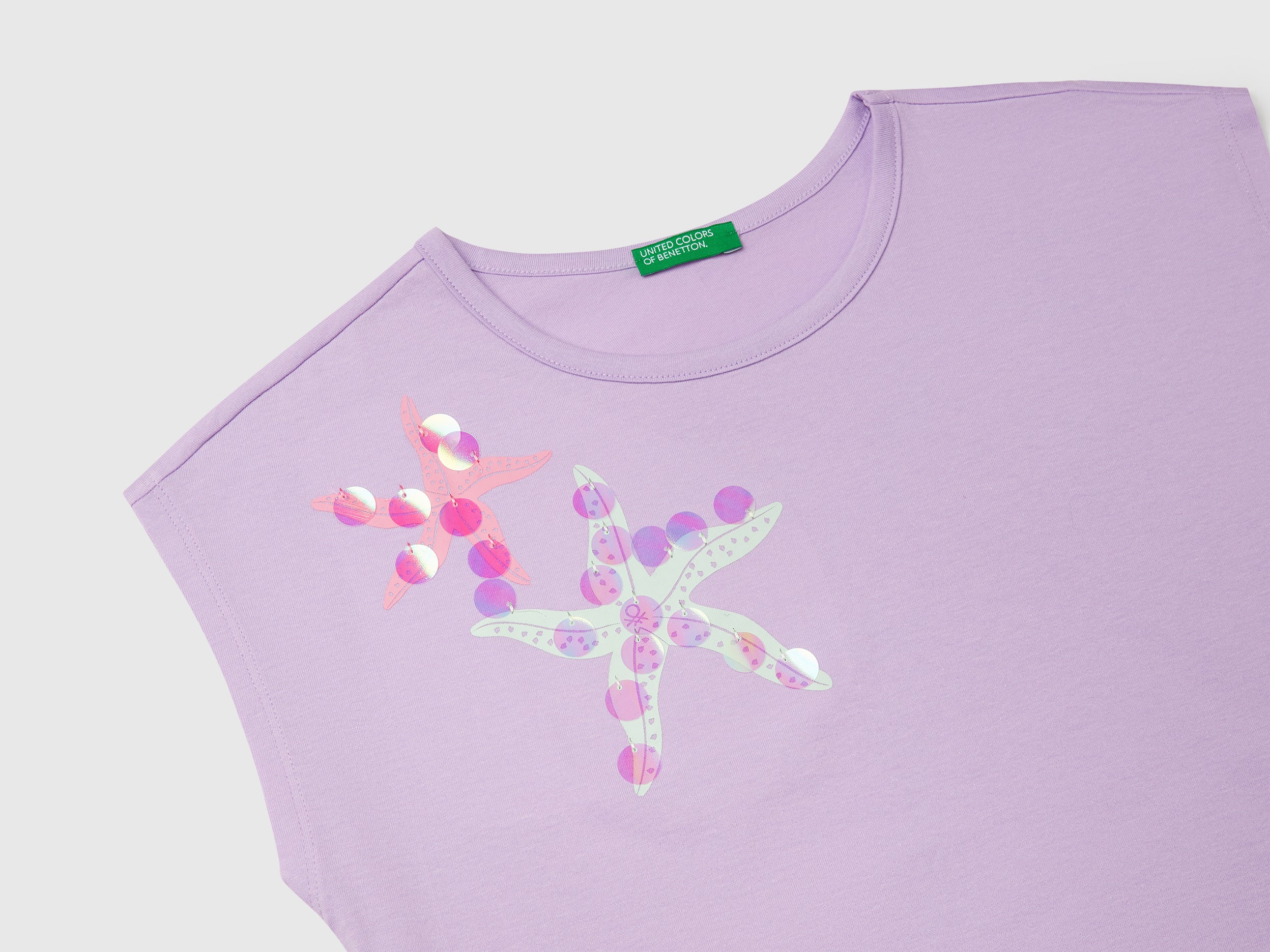T-shirt con stampa e paillettes - Image 3