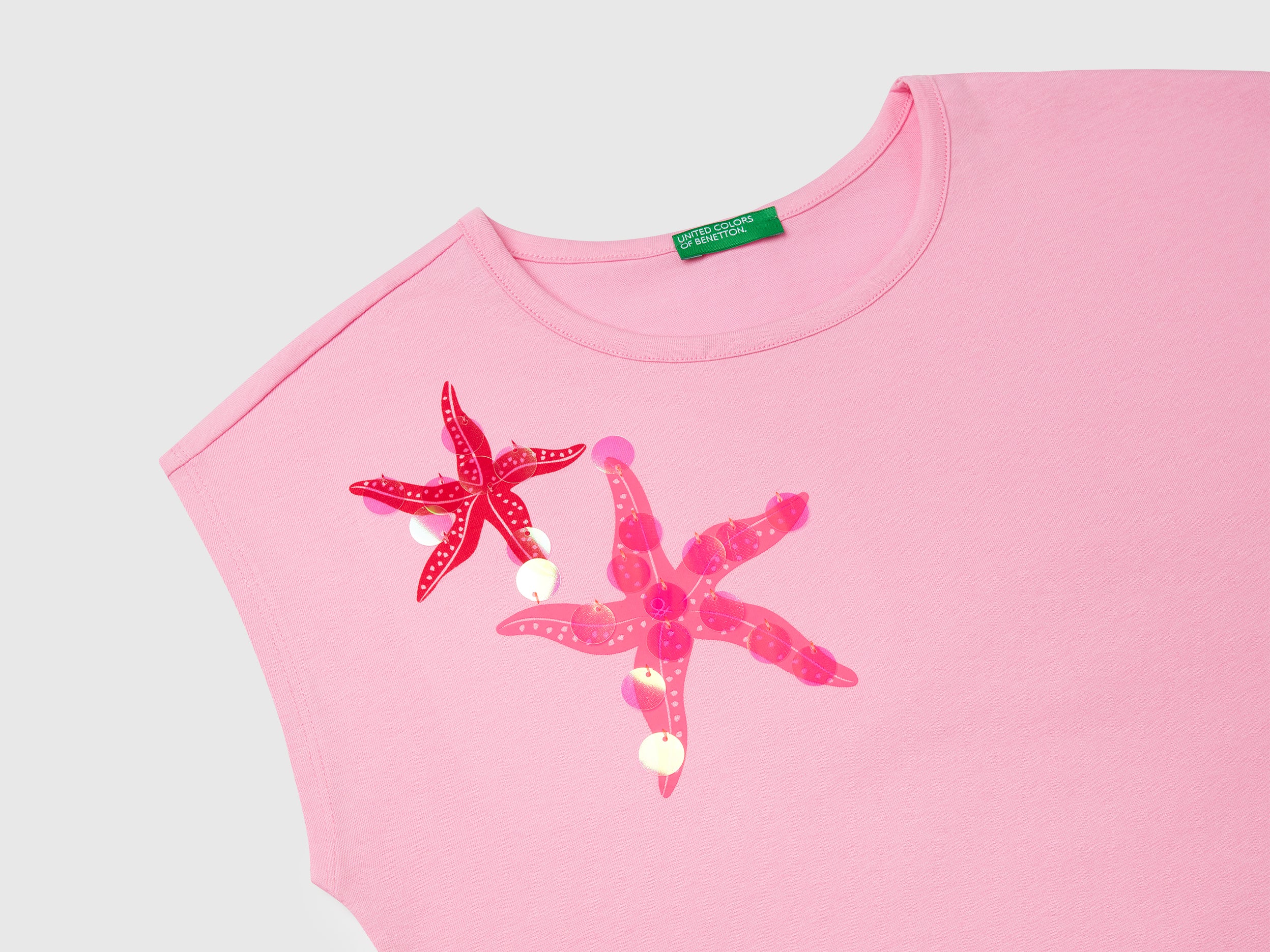 T-shirt con stampa e paillettes - Image 3