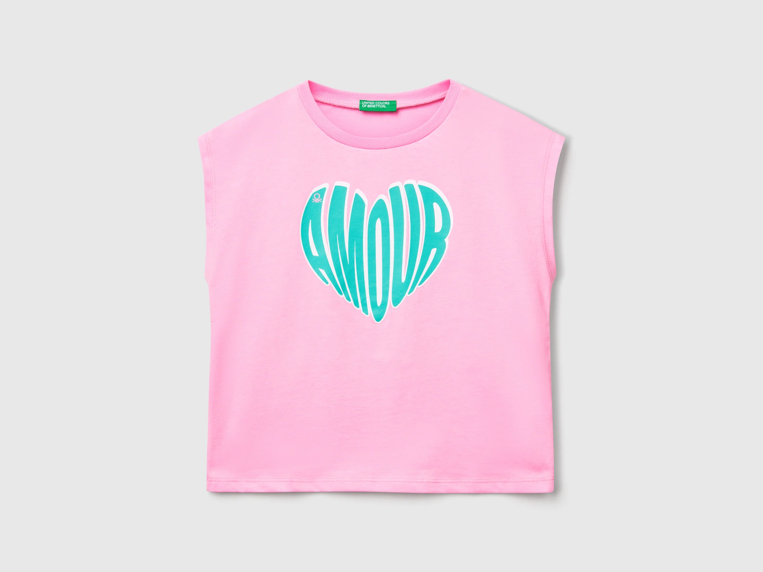 T-shirt con stampa fluo