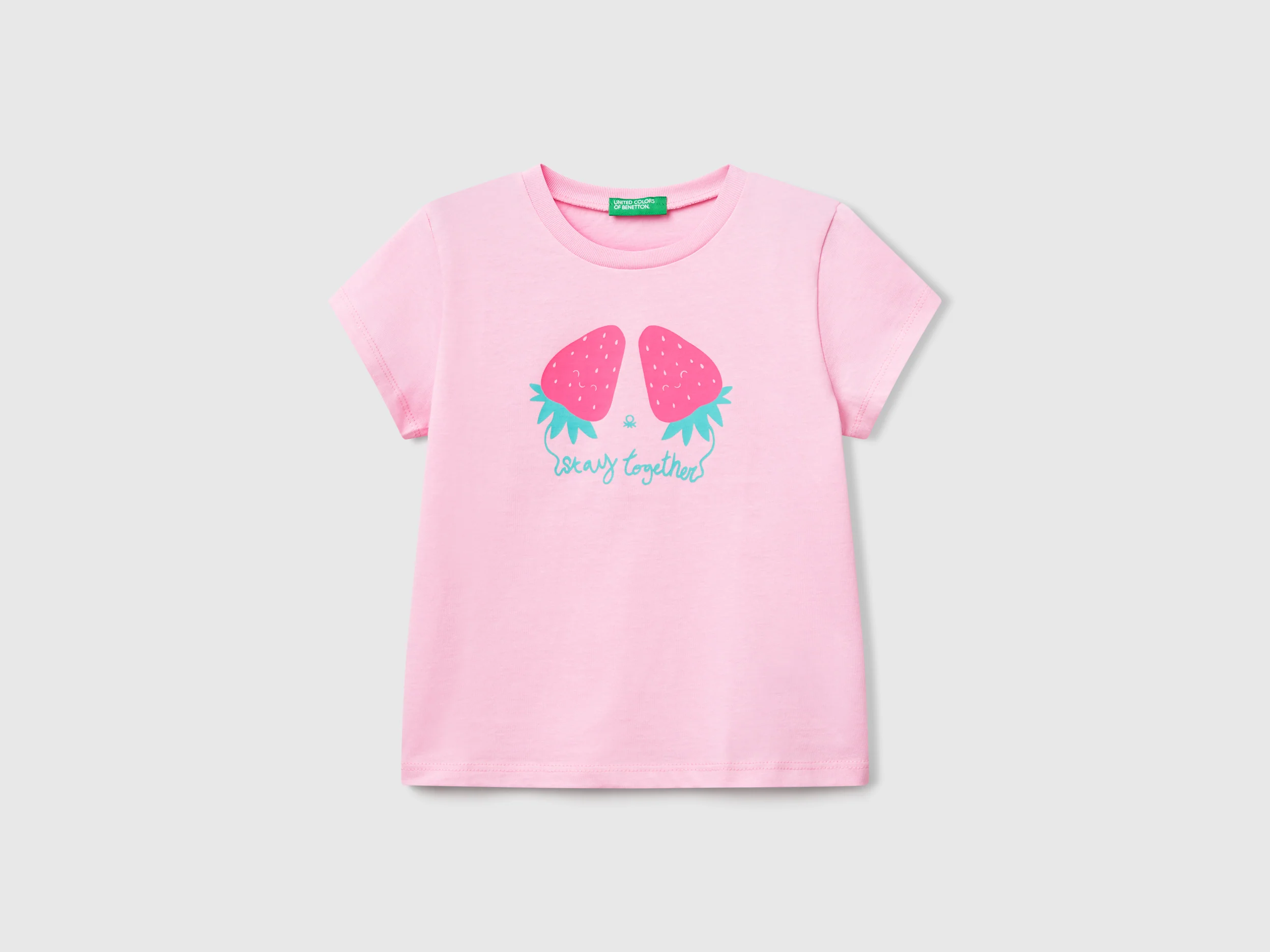 T-shirt con stampa fluo