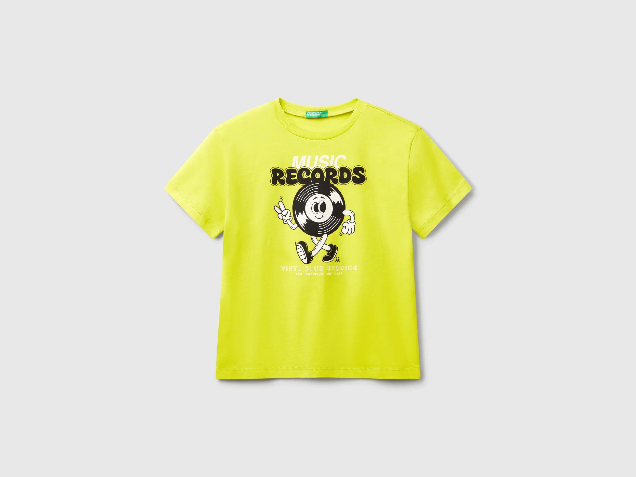 T-shirt con stampa fluo