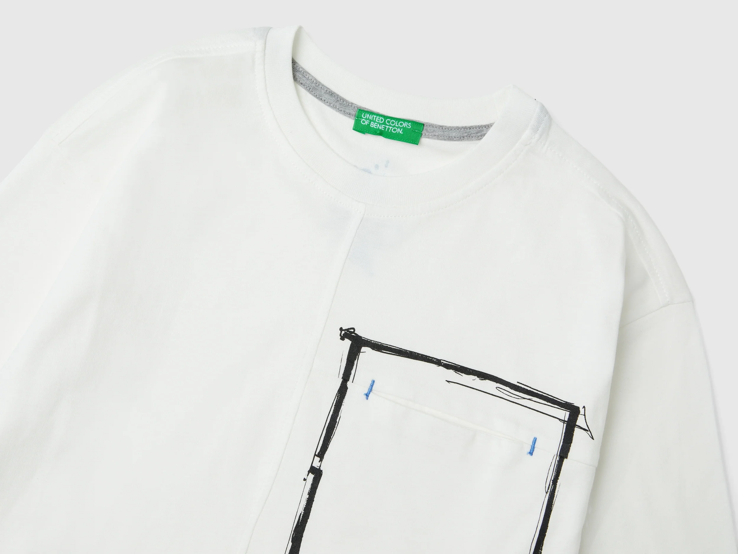 T-shirt con taschino in cotone bio - Image 3