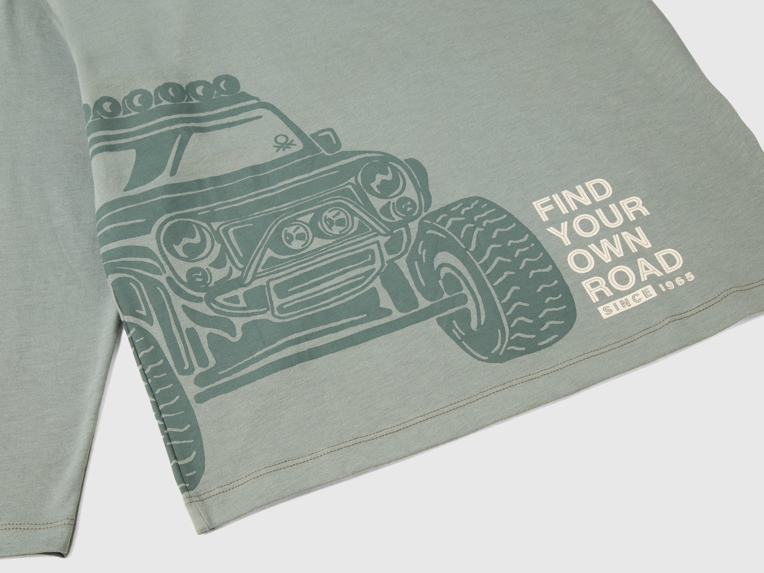 T-shirt in caldo cotone con stampa davanti e dietro - Image 3