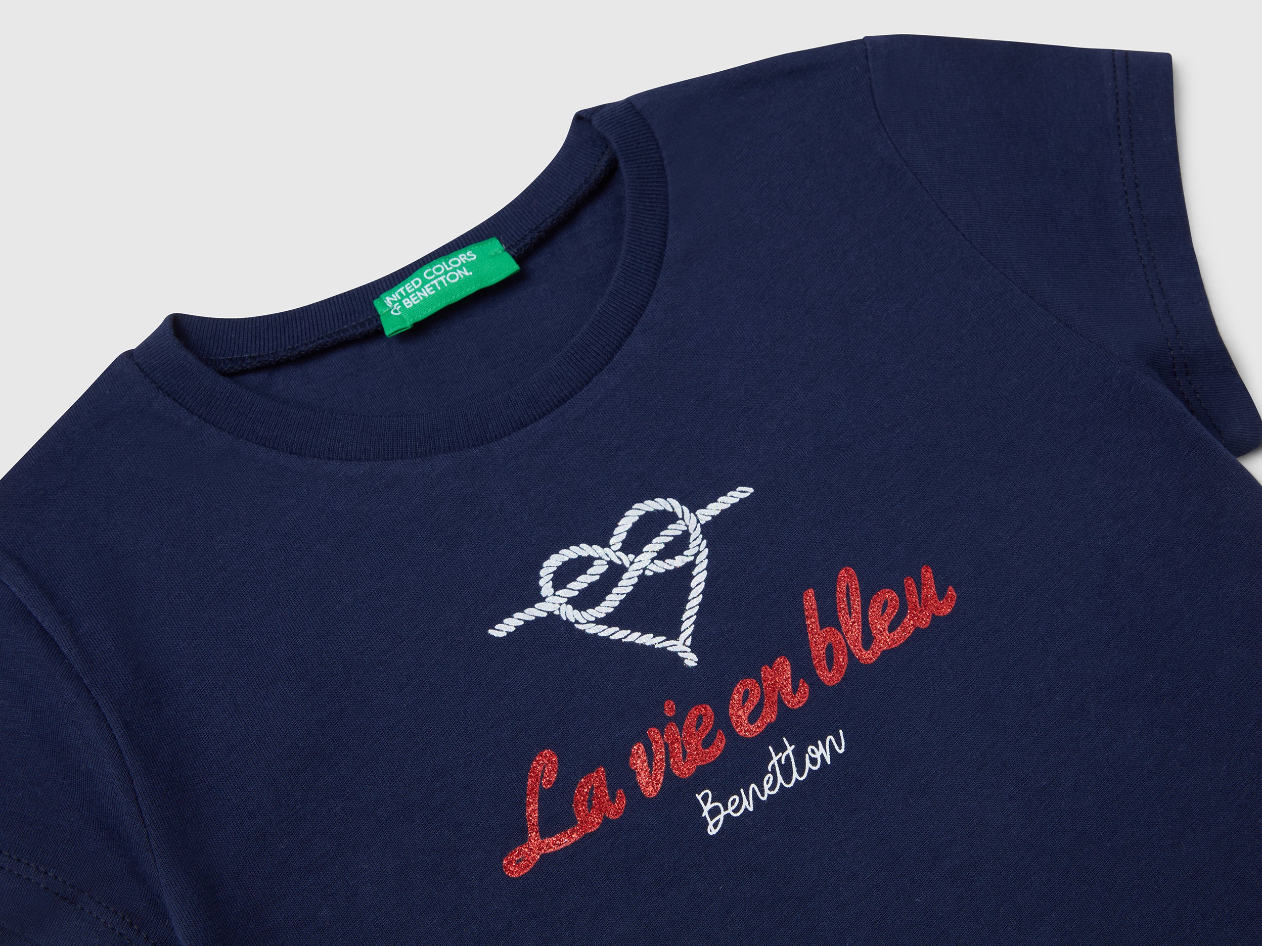 T-shirt in cotone con glitter - Image 3