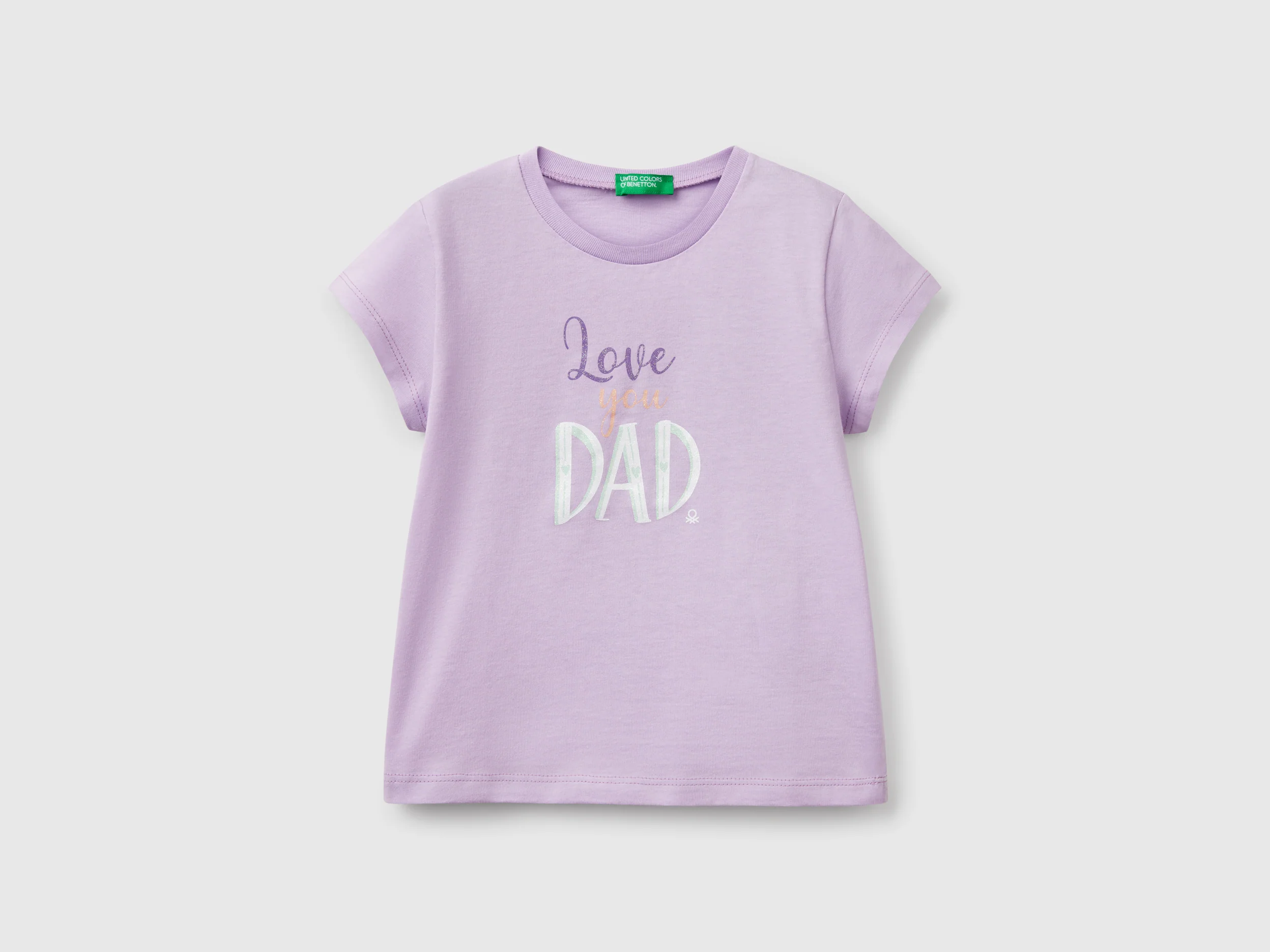 T-shirt in cotone con glitter