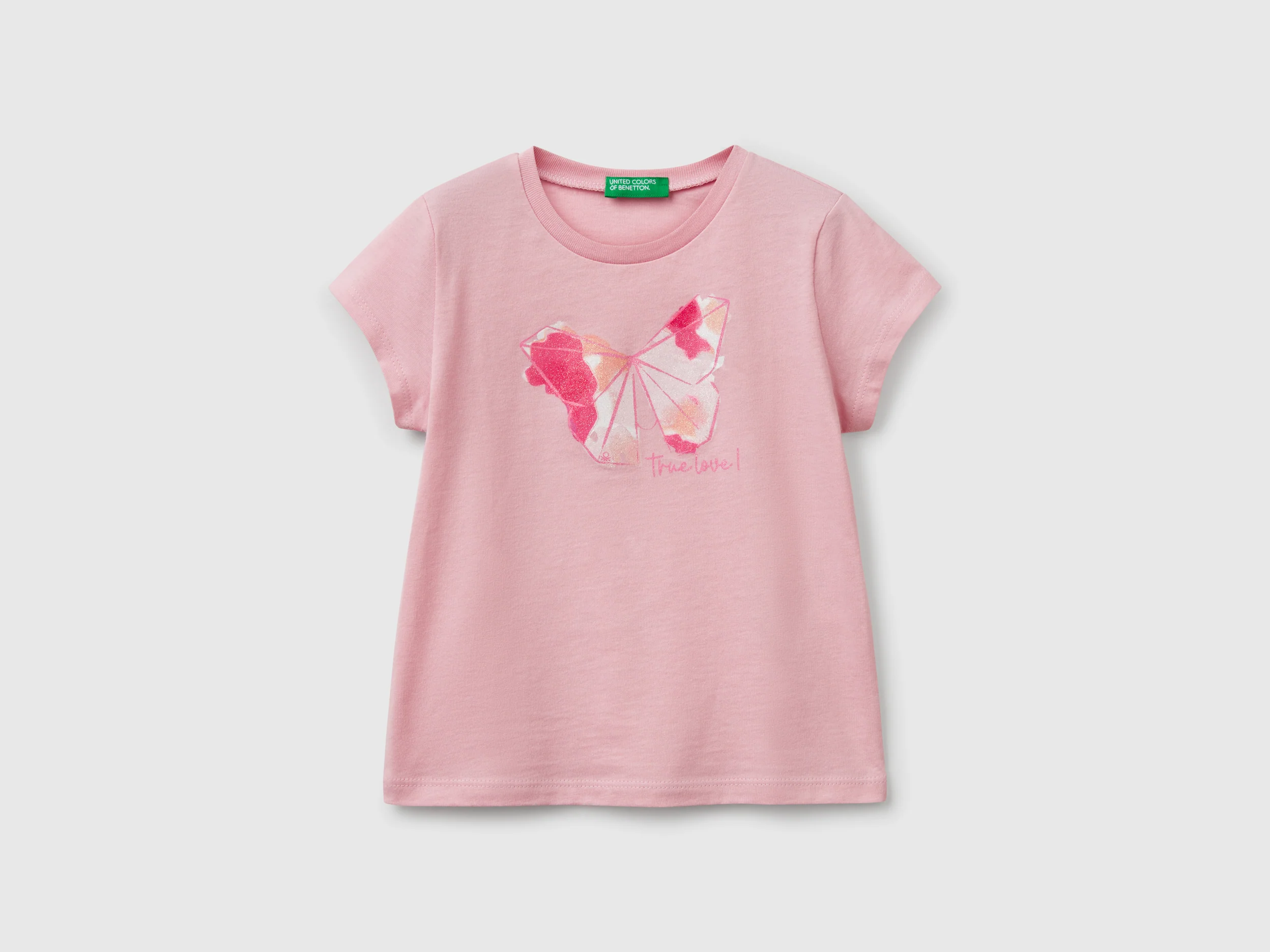 T-shirt in cotone con glitter