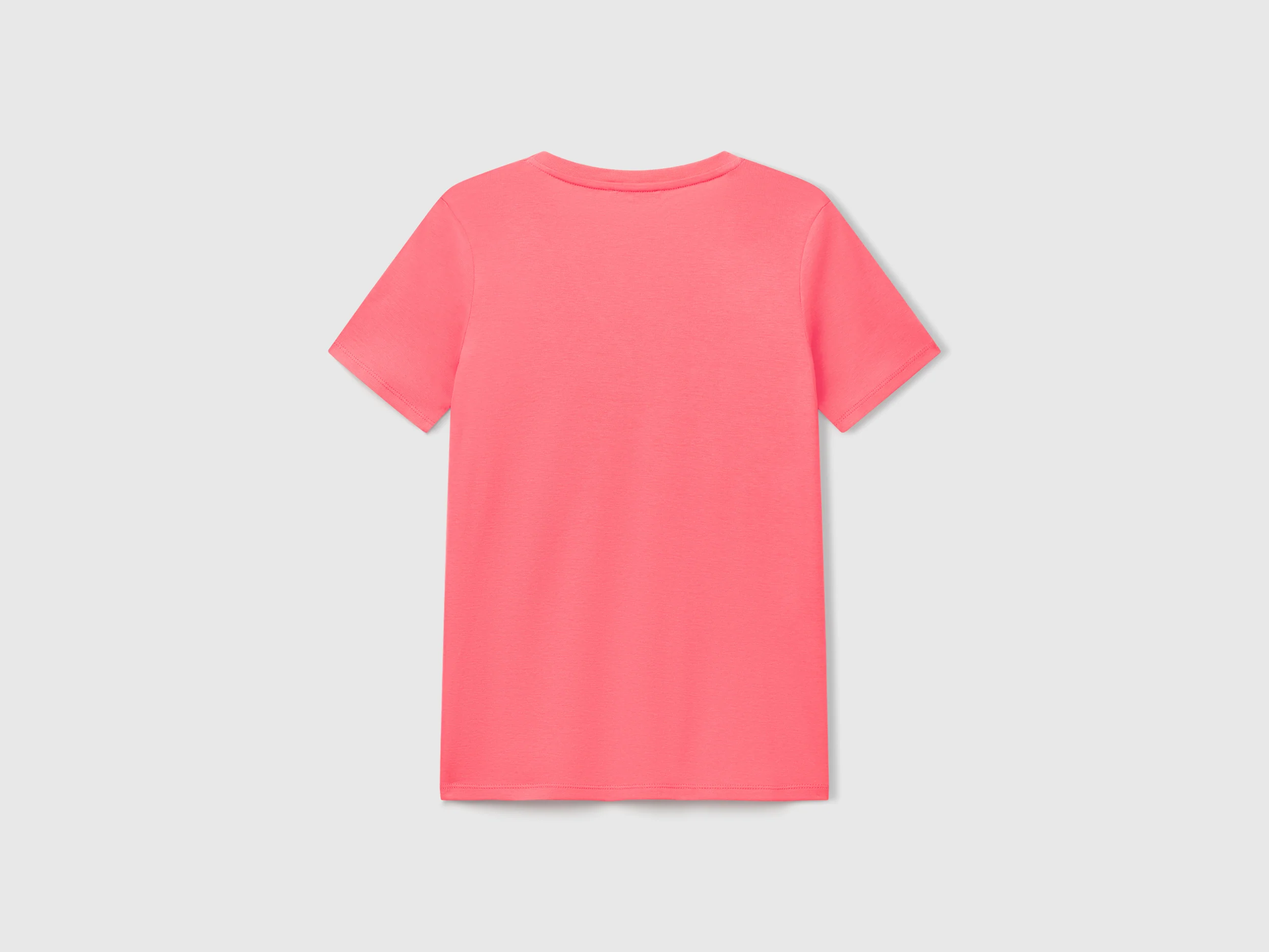 T-shirt in puro cotone con scollo a V - Image 2