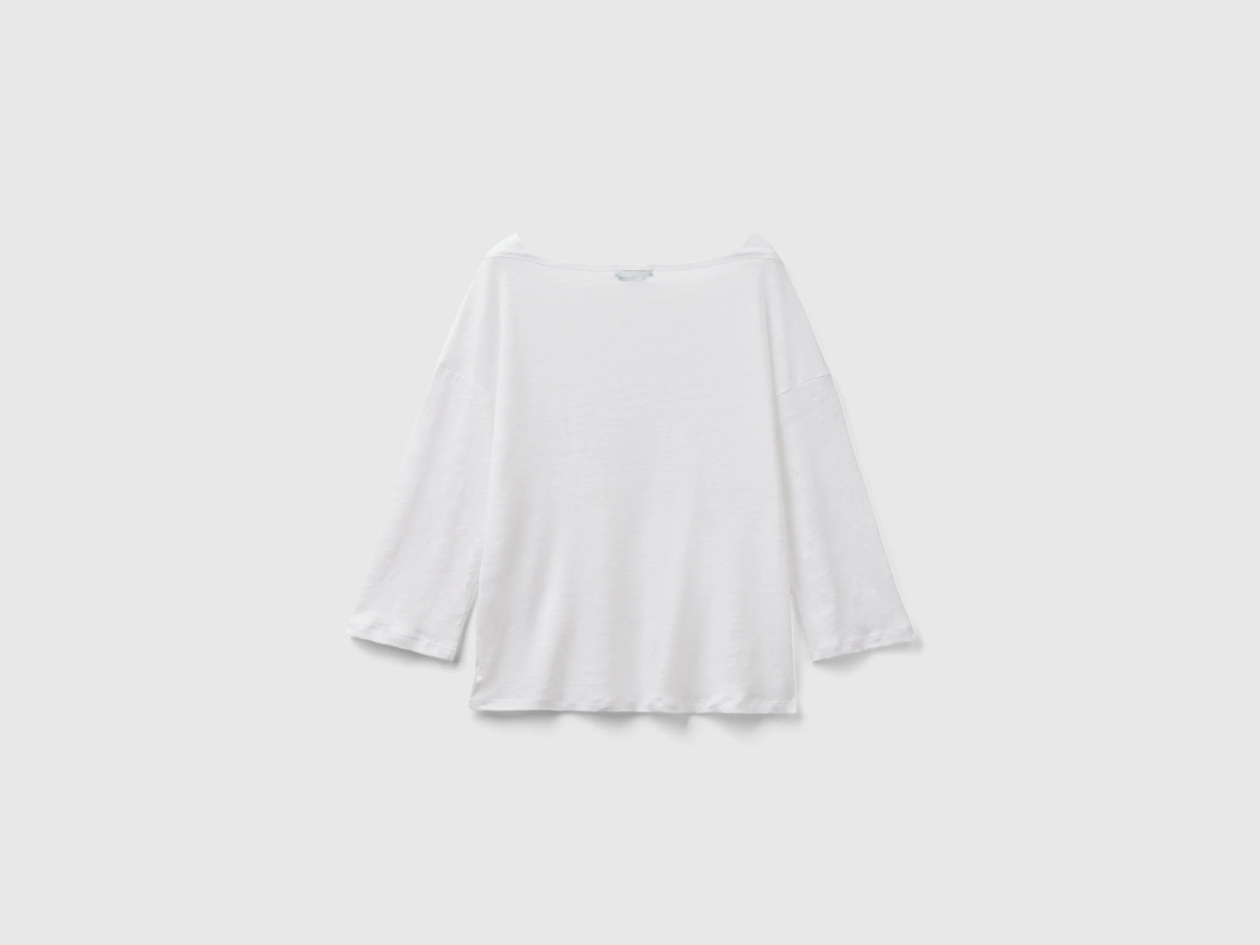 T-shirt manica a 3/4 in puro lino - Image 2