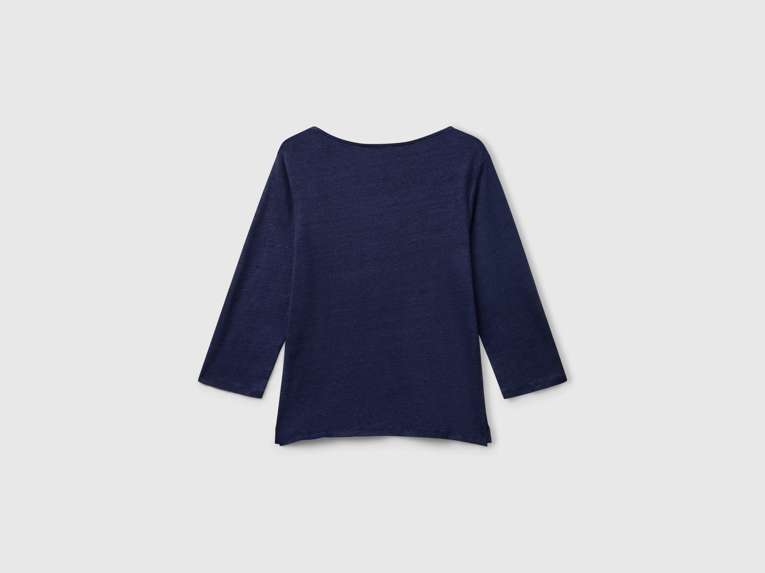T-shirt manica a 3/4 in puro lino - Image 2
