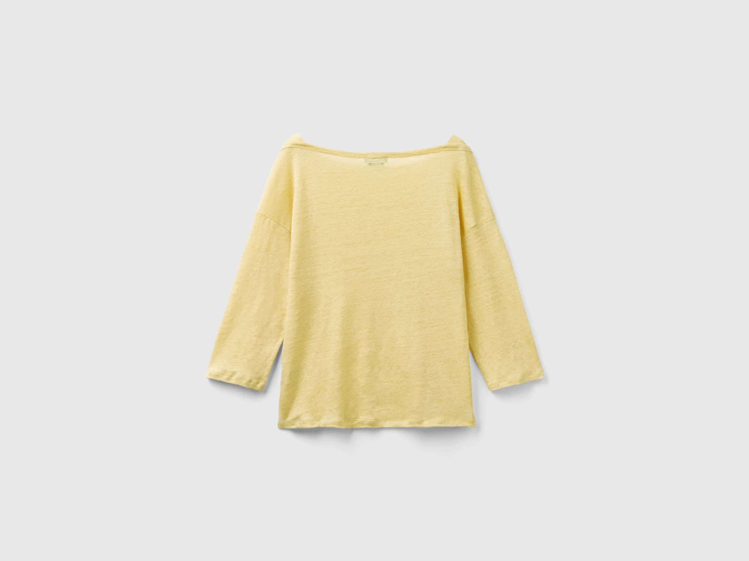 T-shirt manica a 3/4 in puro lino - Image 2