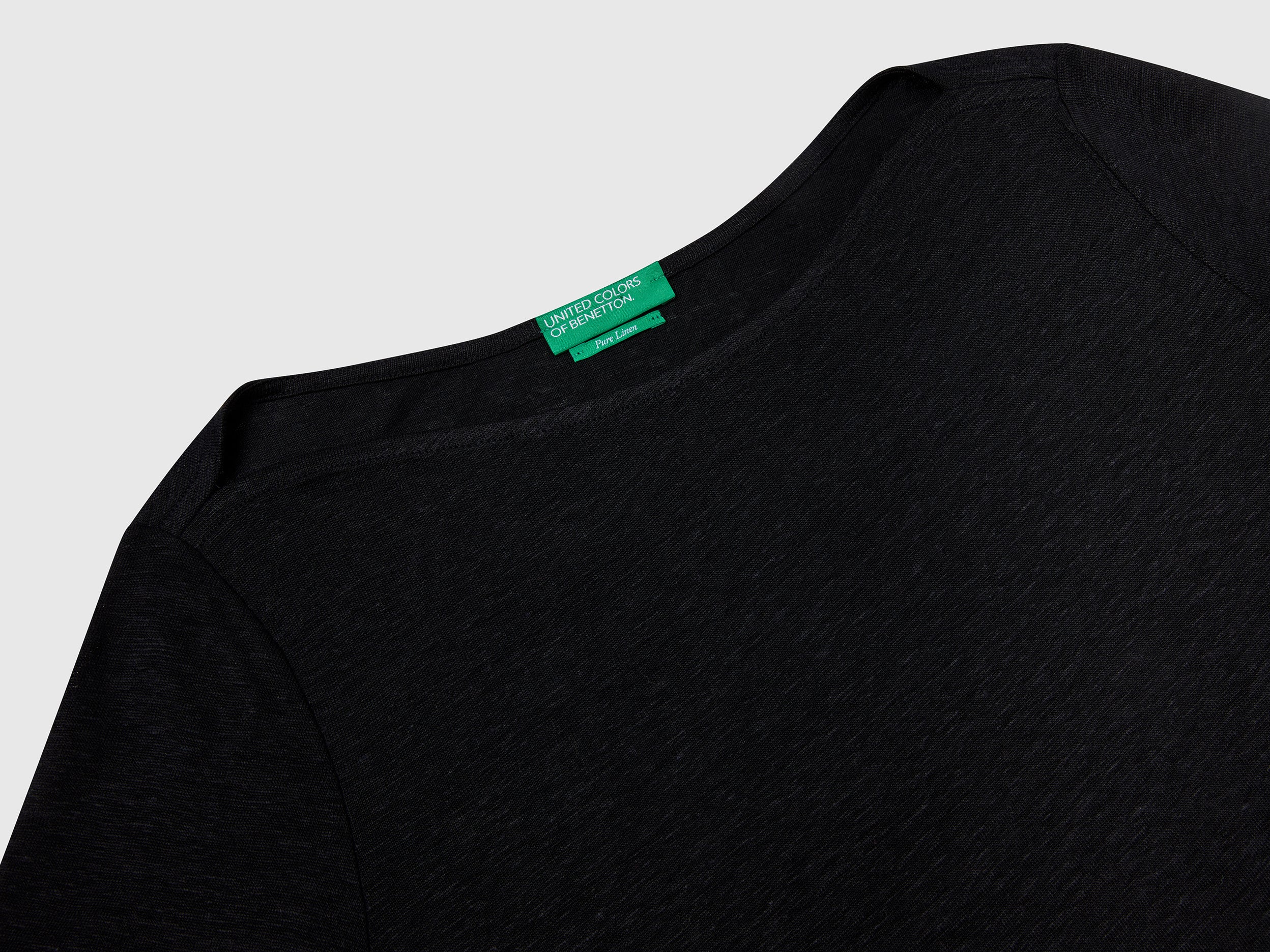 T-shirt manica a 3/4 in puro lino - Image 3
