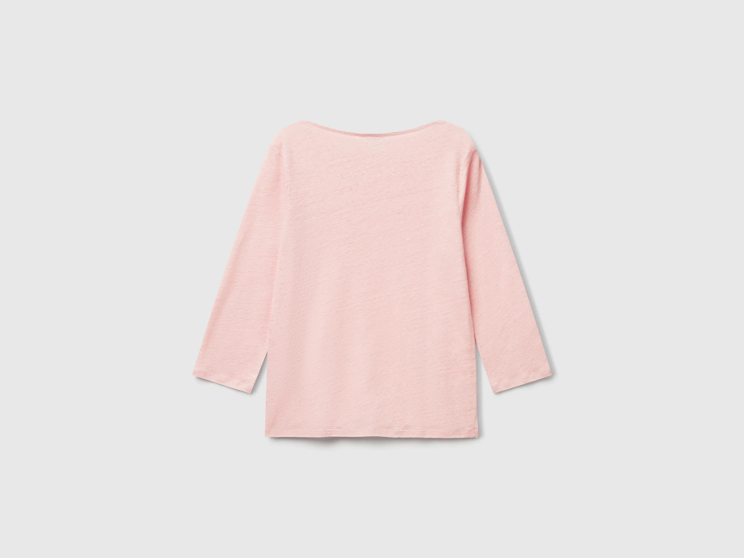 T-shirt manica a 3/4 in puro lino - Image 2