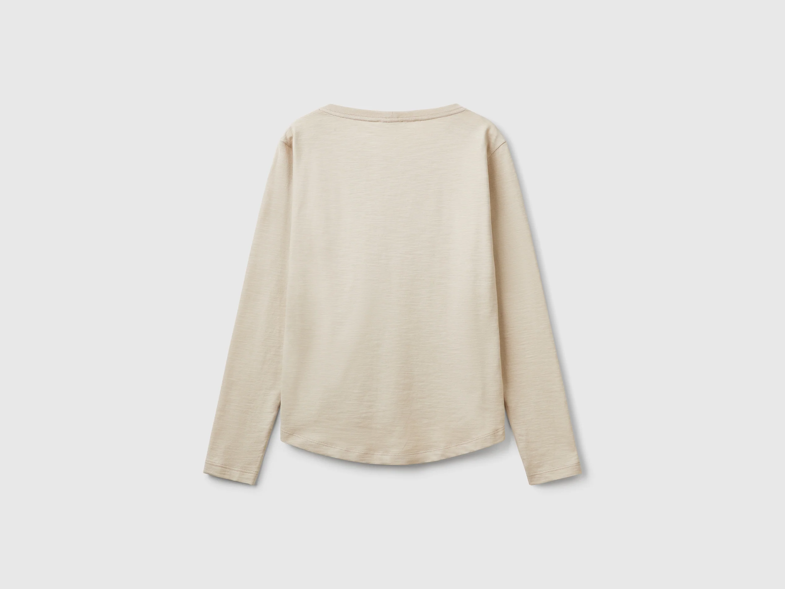 T-shirt manica lunga in cotone leggero - Image 2