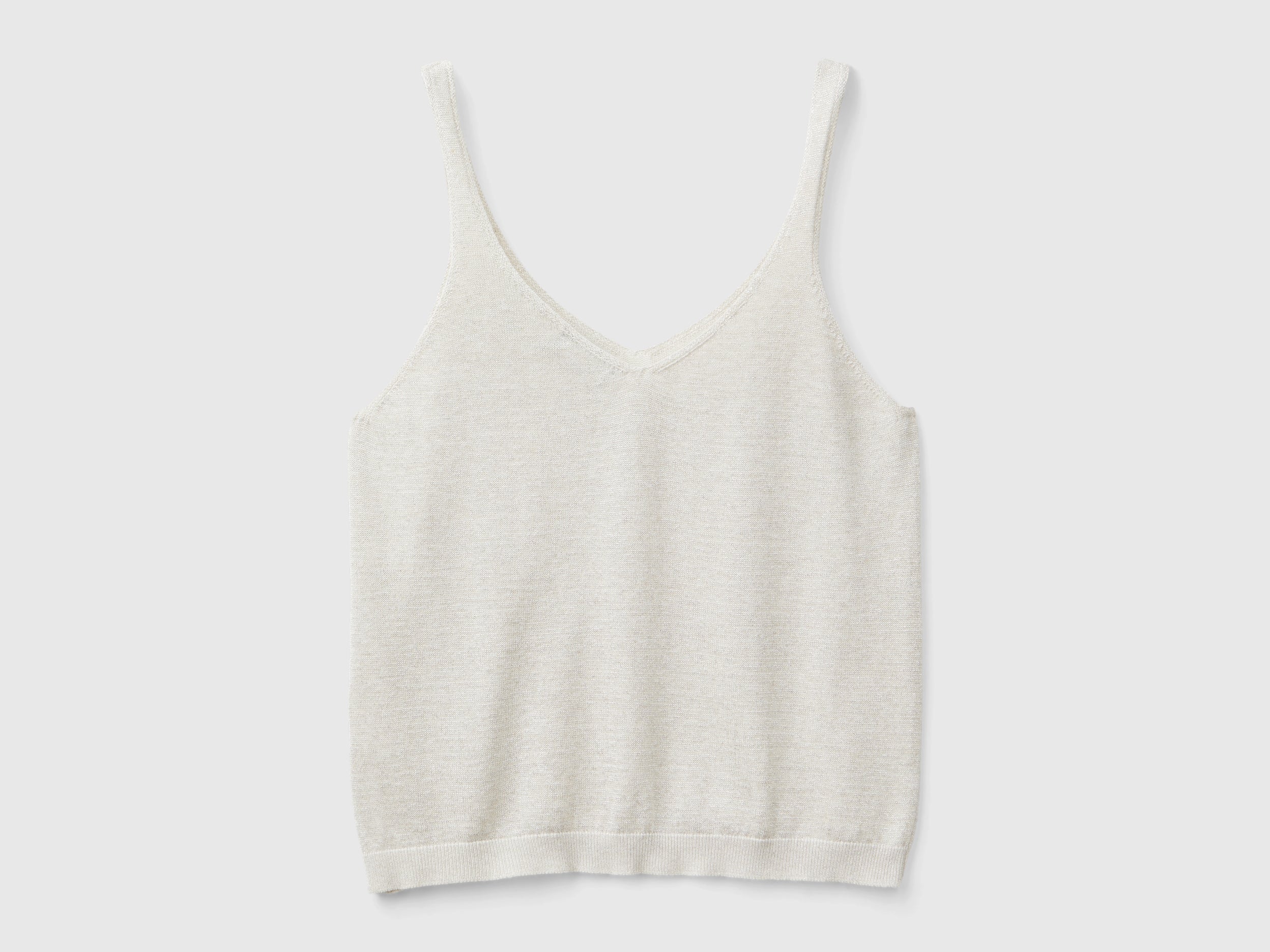 Top con scollo a V e lurex