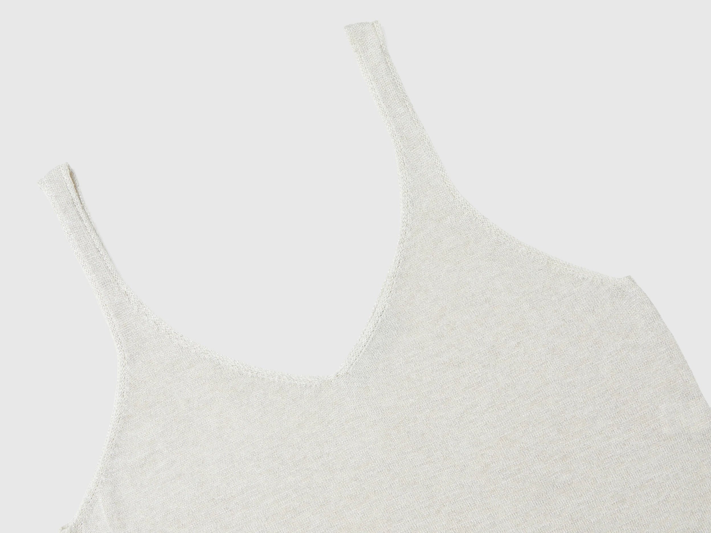 Top con scollo a V e lurex - Image 3