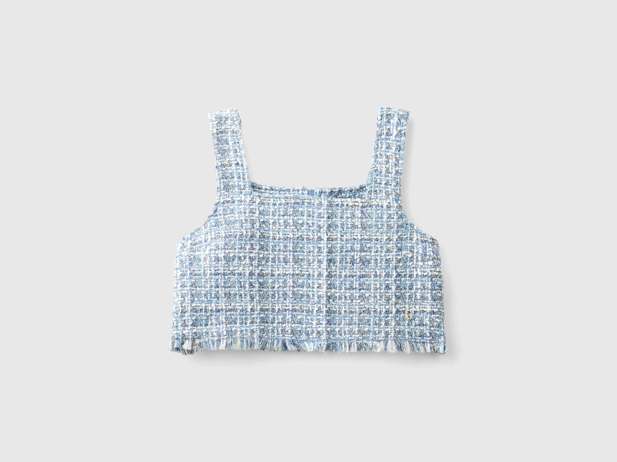 Top cropped in tweed