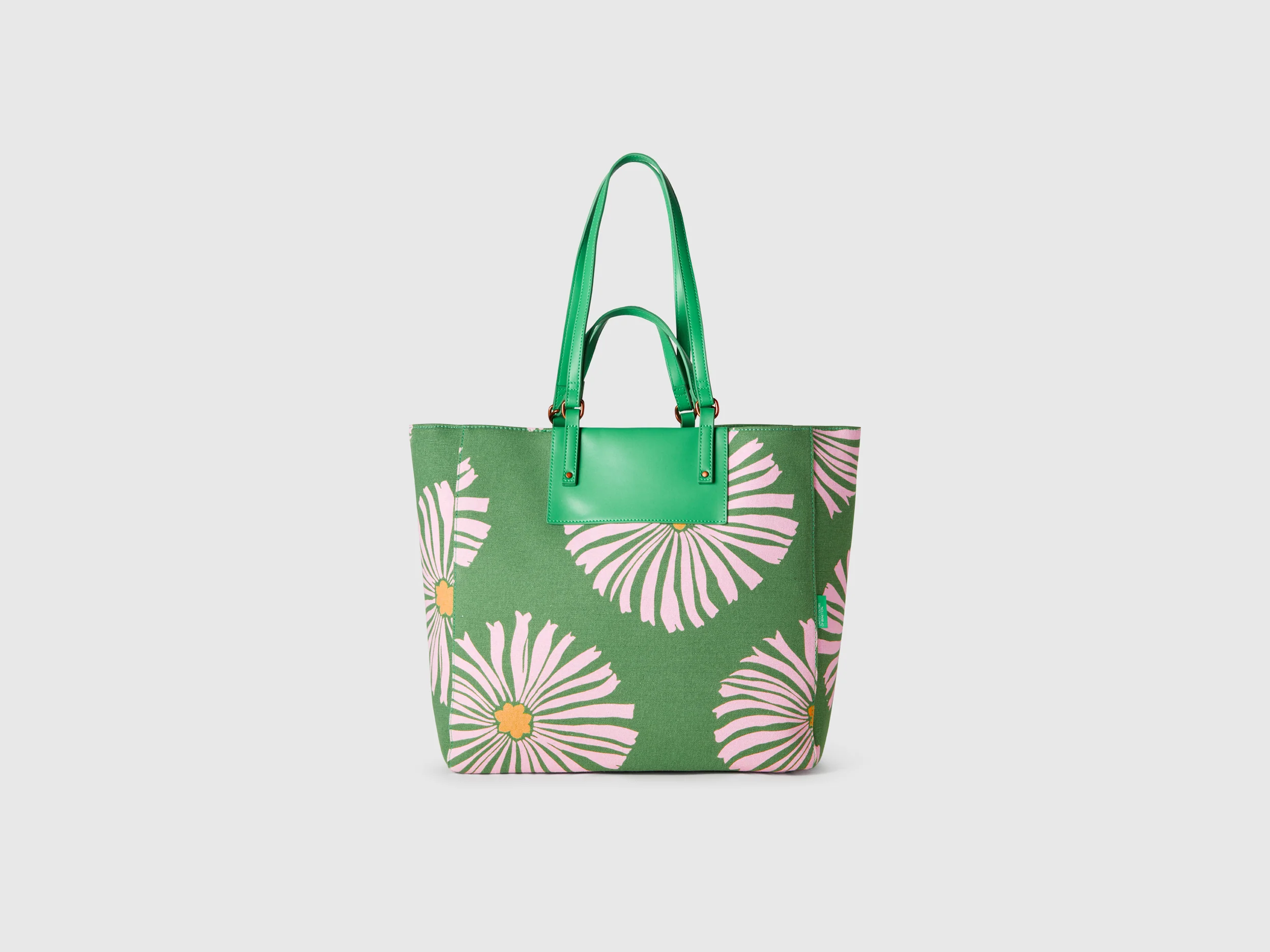 Tote bag con stampa fiori