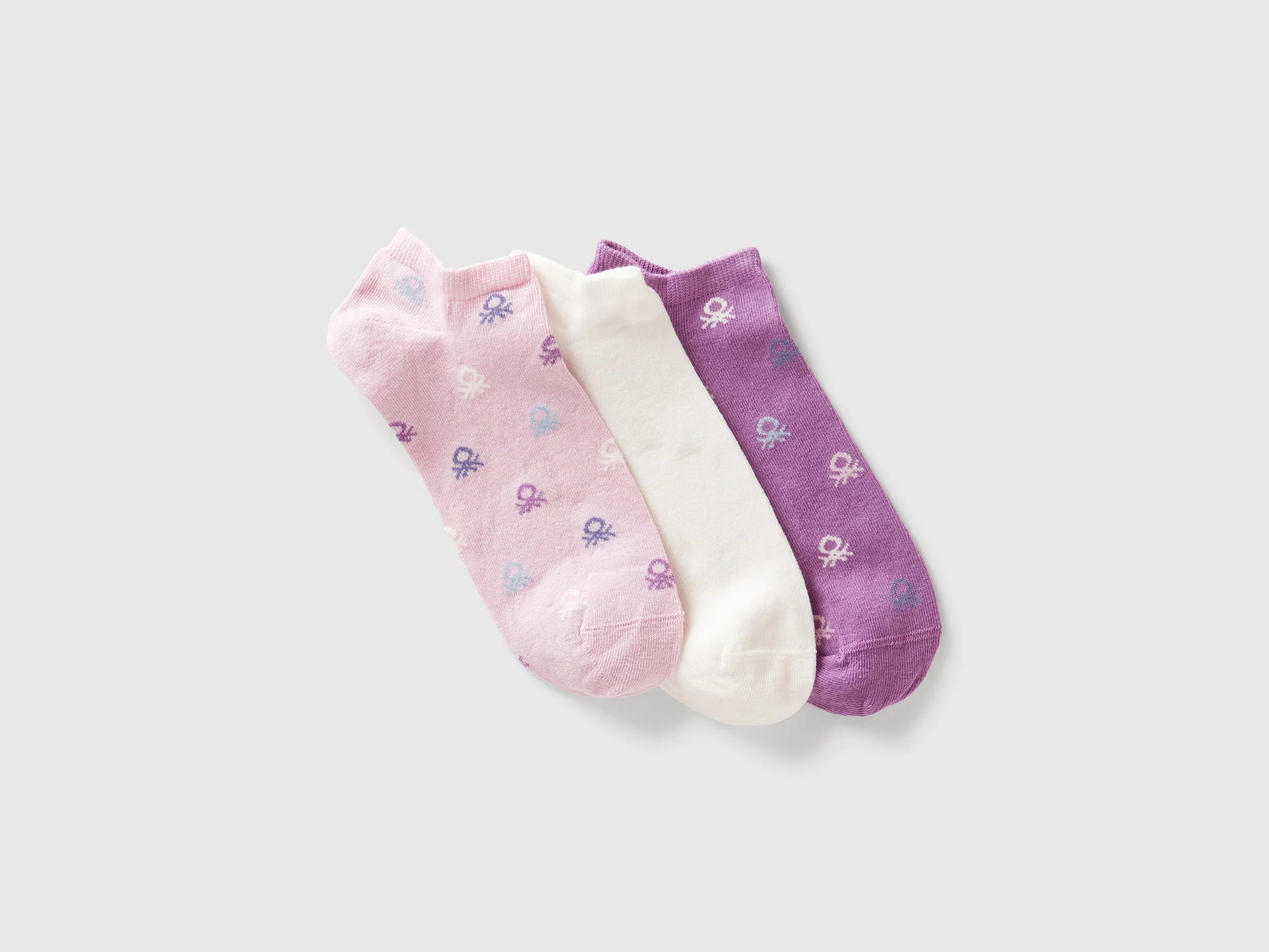 Tre paia di calzini in misto cotone stretch