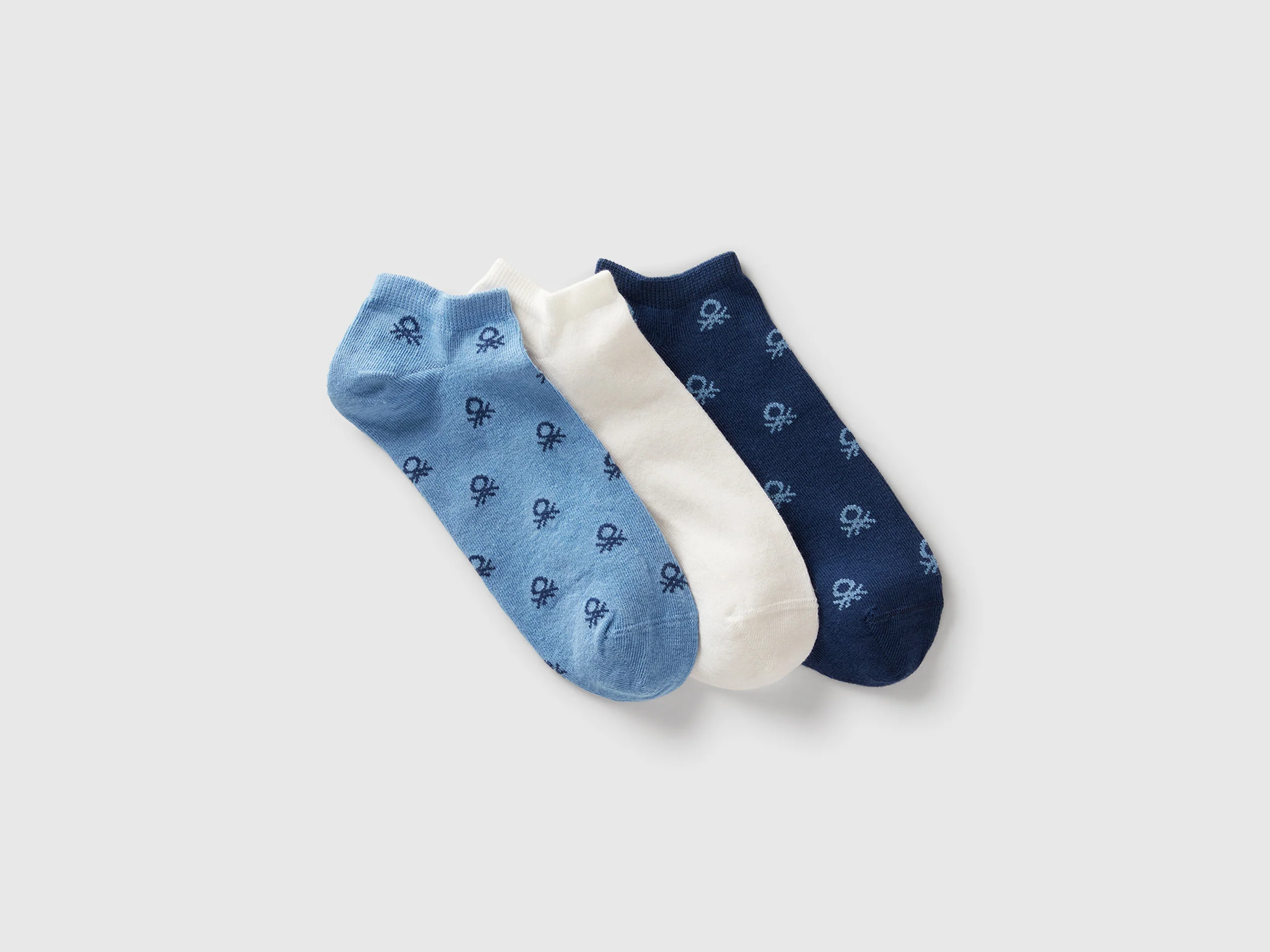 Tre paia di calzini in misto cotone stretch
