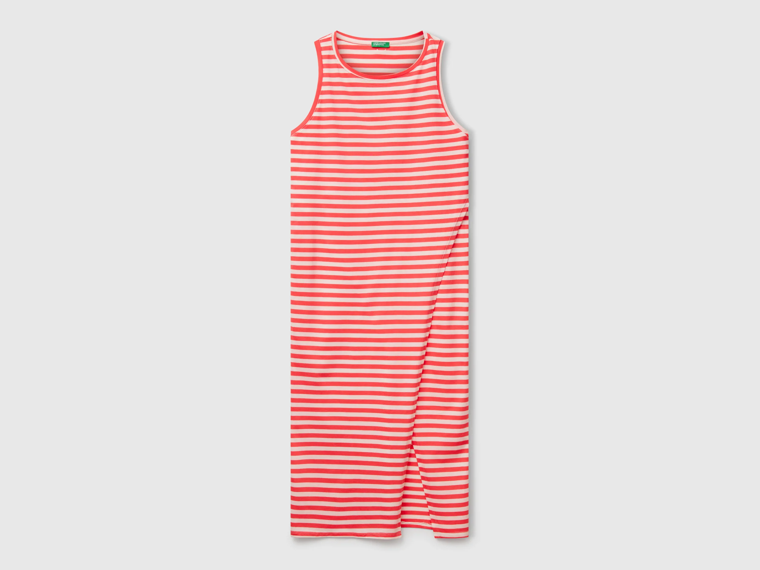 Vestito a righe con spacco