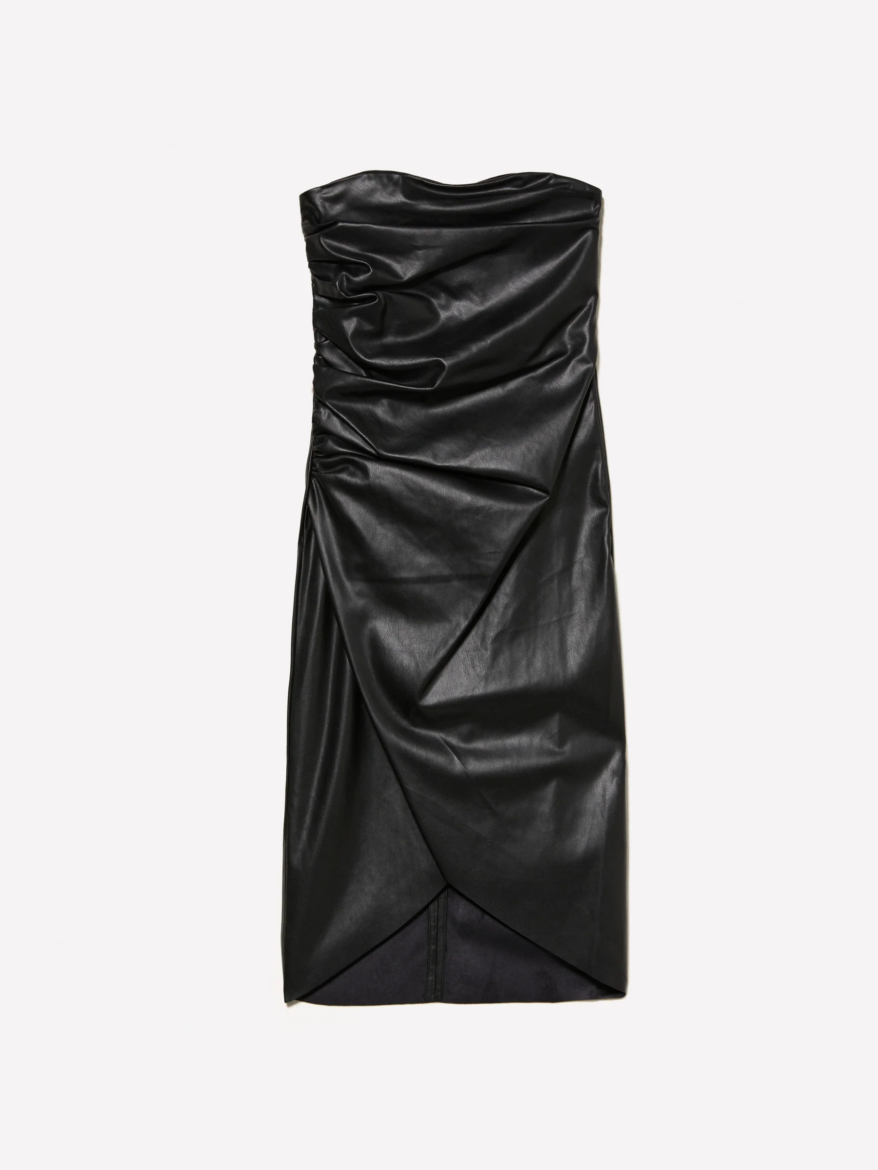 Vestito bustier con arriccio