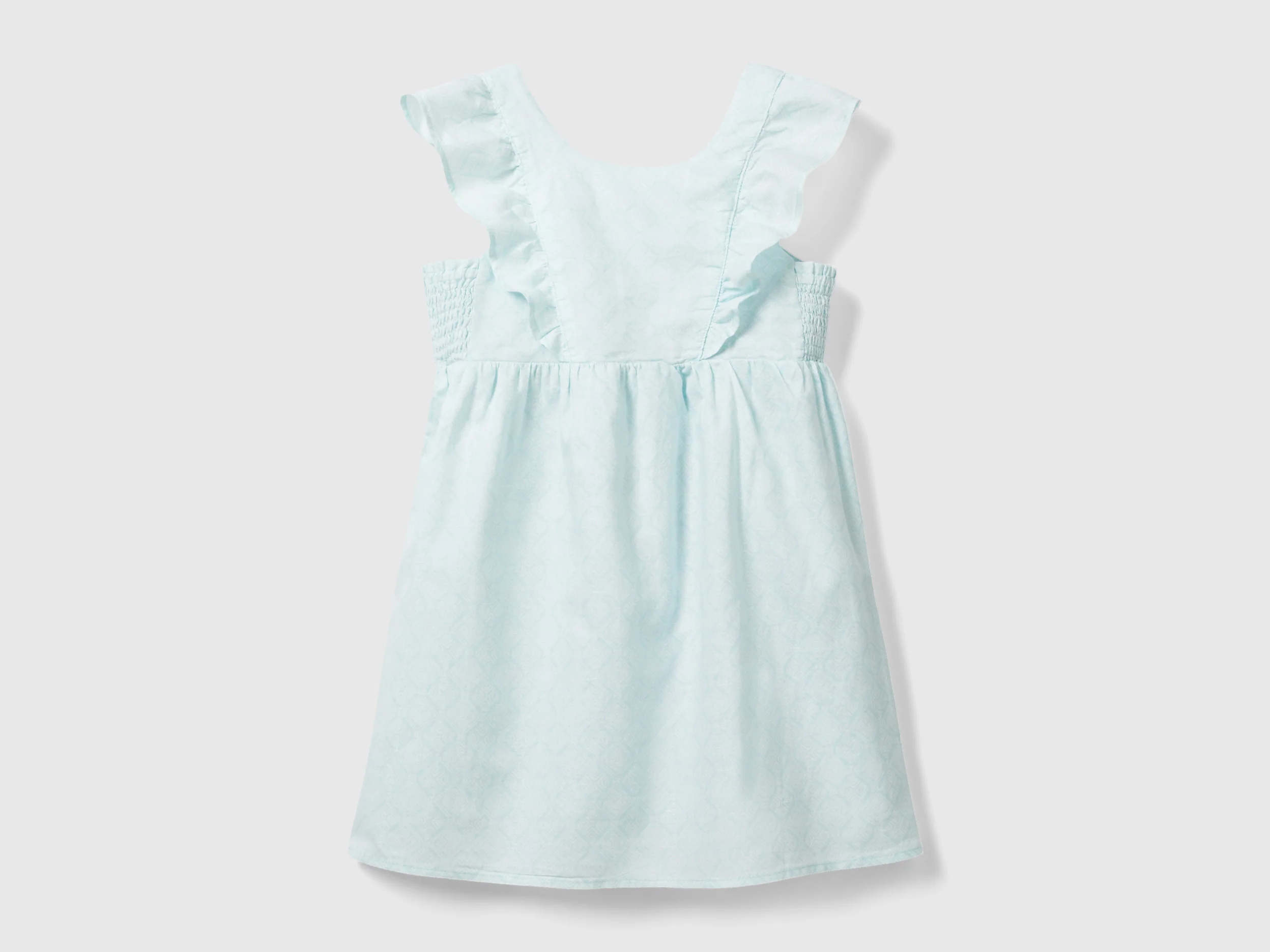 Vestito fantasia in misto lino